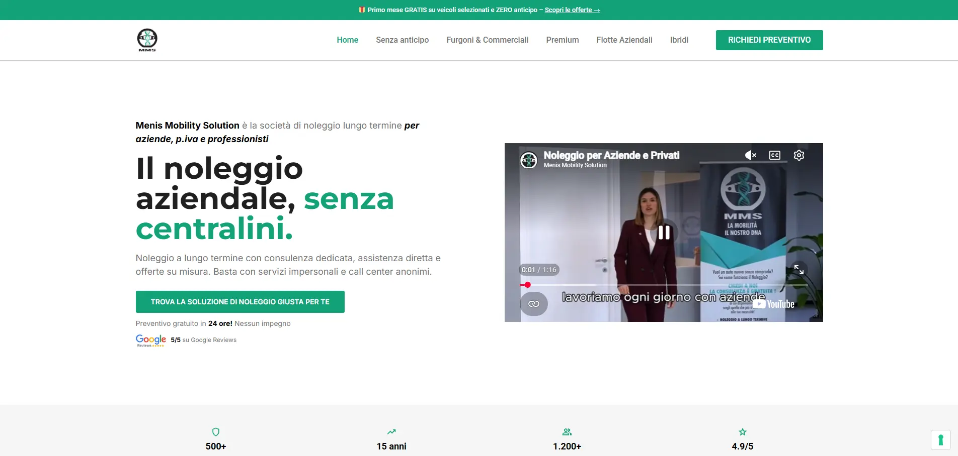 Anteprima del progetto Menis Mobility Solution